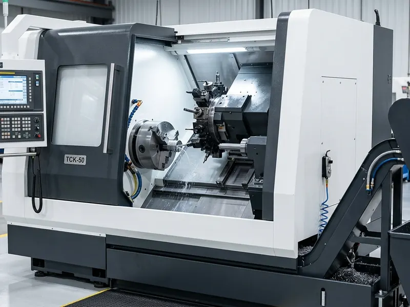 WMT CNC TCK50 45-degree slant bed CNC lathe turning center